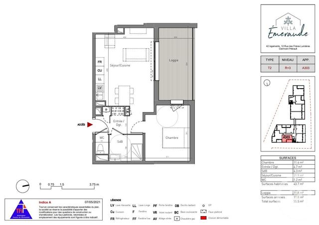 appartement - CLERMONT L HERAULT - 34