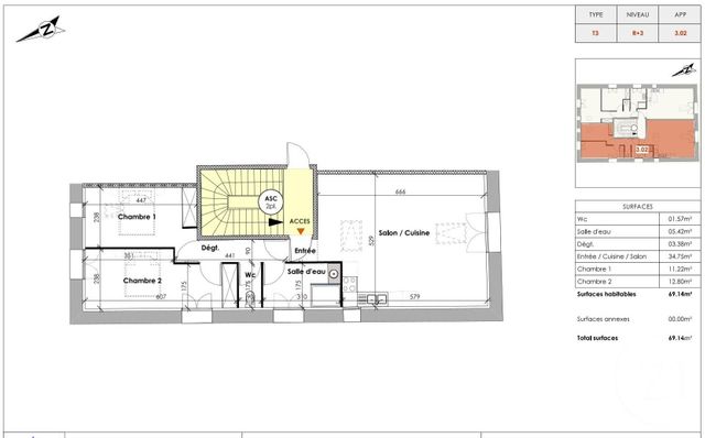 Appartement T3 à vendre CLERMONT L HERAULT